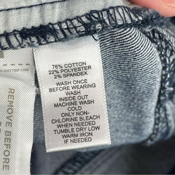 Loft Jeans Women's 6 Blue Modern Flare Low Rise Dark Denim Stretch - Picture 7 of 13